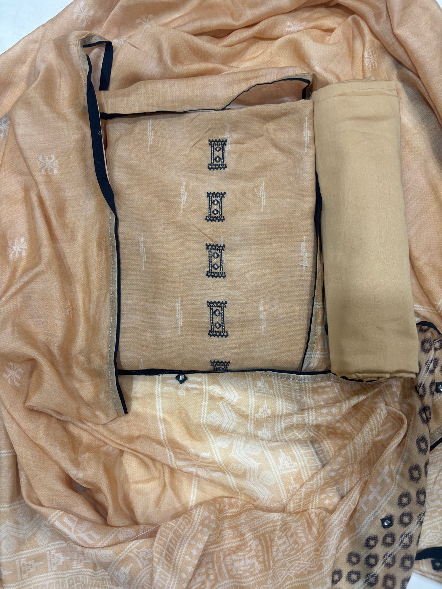 Golden pure cotton suit