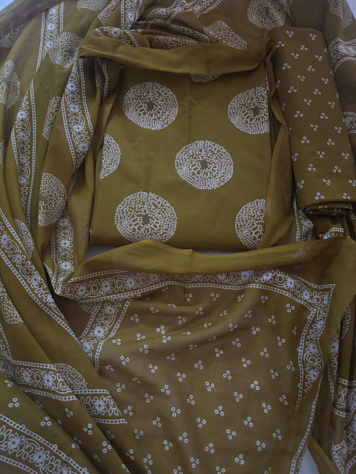 Mehendi Green cotton suit