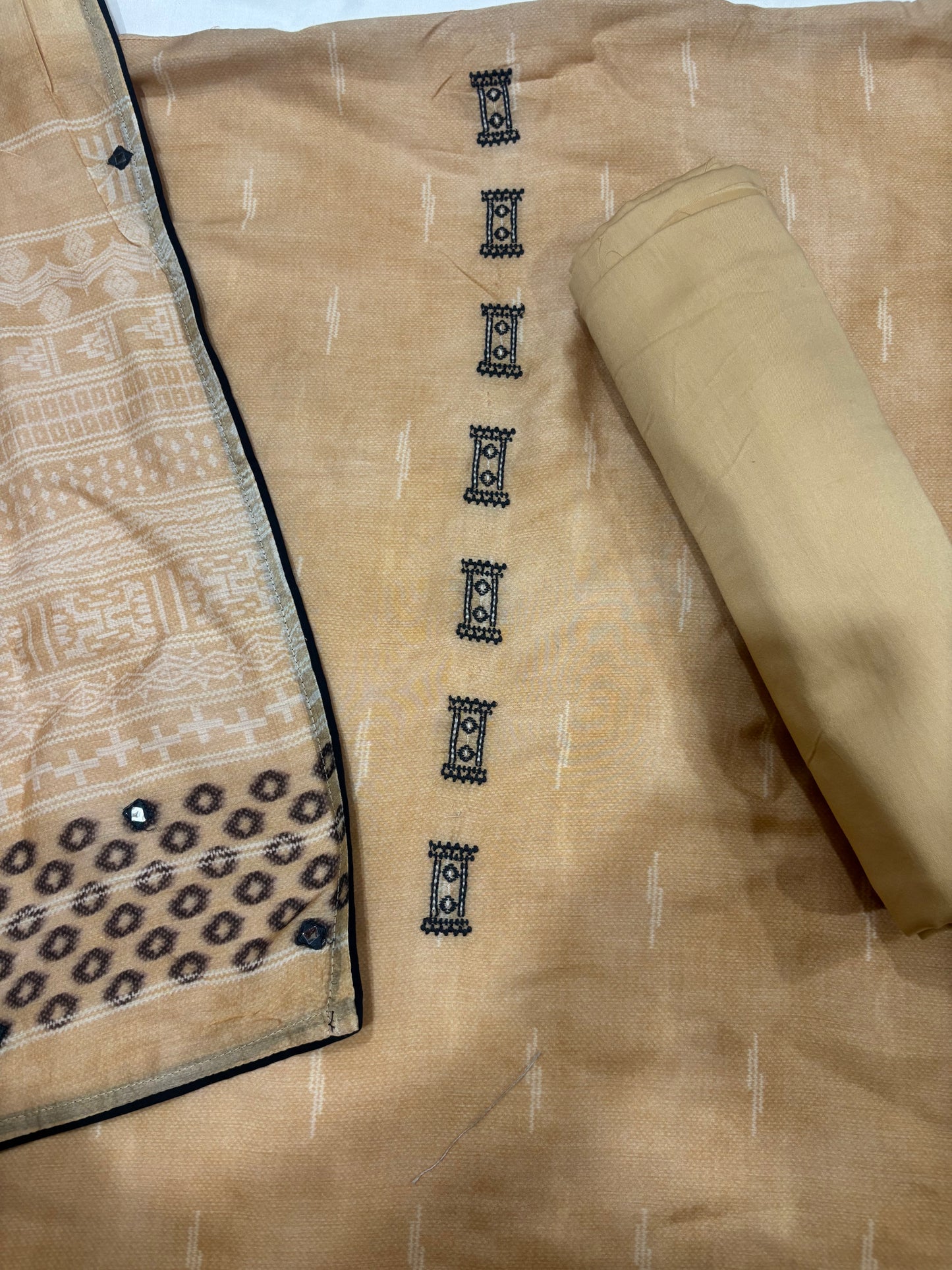 Golden pure cotton suit