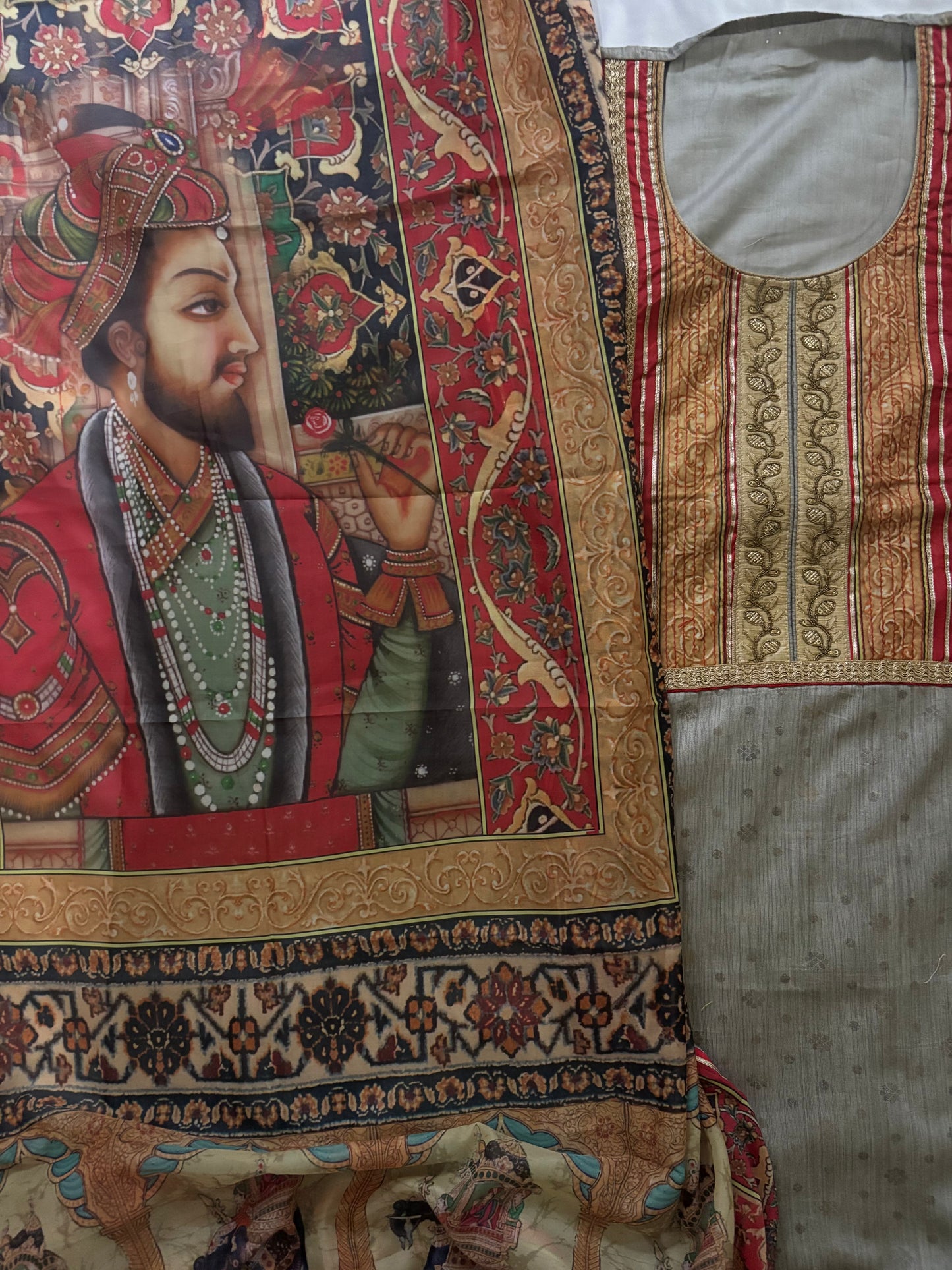 Grey Banarasi suit