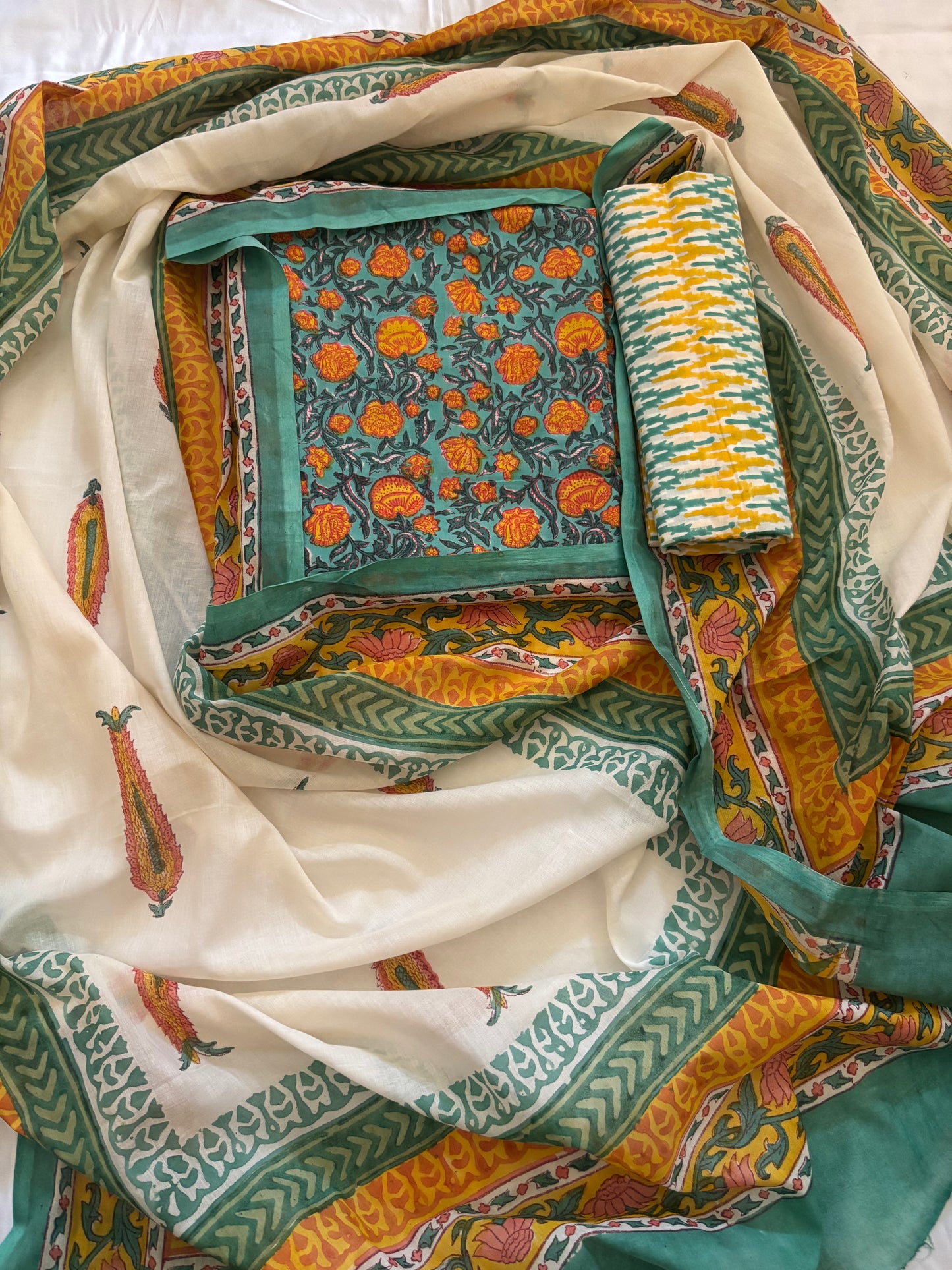 Firozi cotton suit