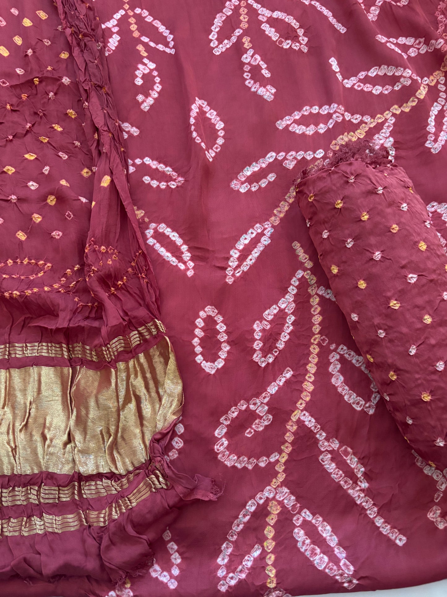 Rust tie and dye suit