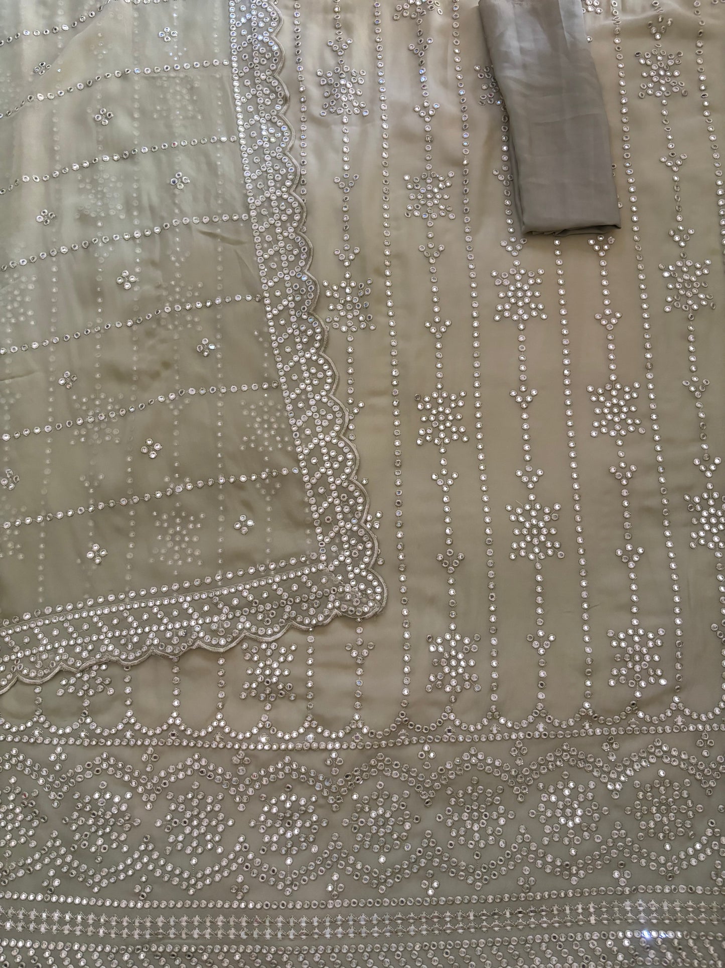 Green Georgette Suit